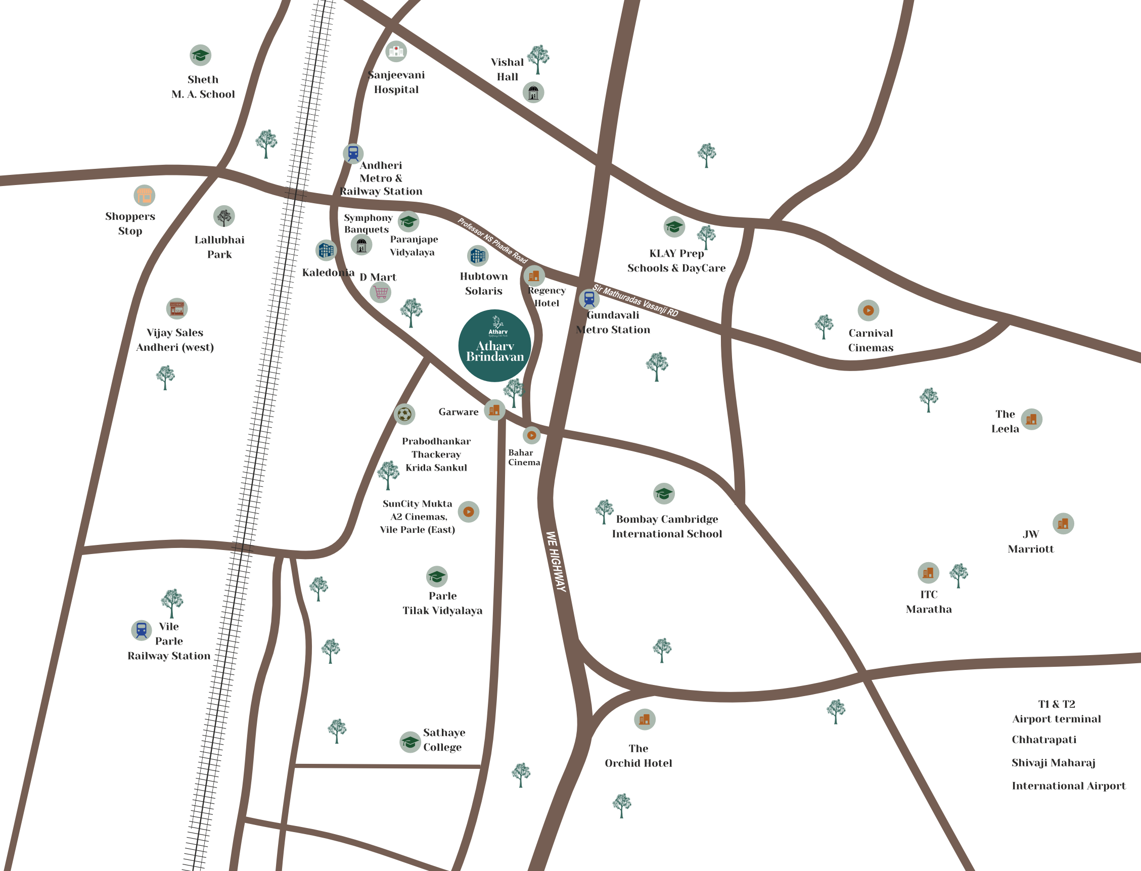 Map of Atharv Brindavan location
